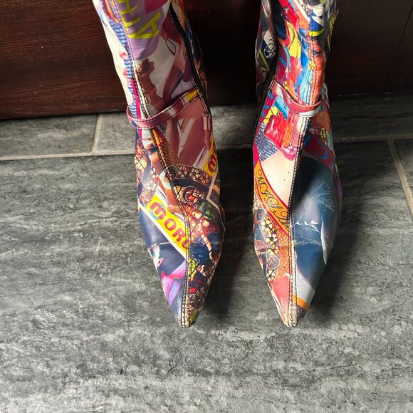 Unknown Maker - Vintage - Size 5.5 - High Heel Boots - Picture 5 of 6
